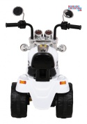 [LL777] Motocykl Hot Chopper na akumulator 1x25W 6V/4,5Ah światla melodyjki - biały