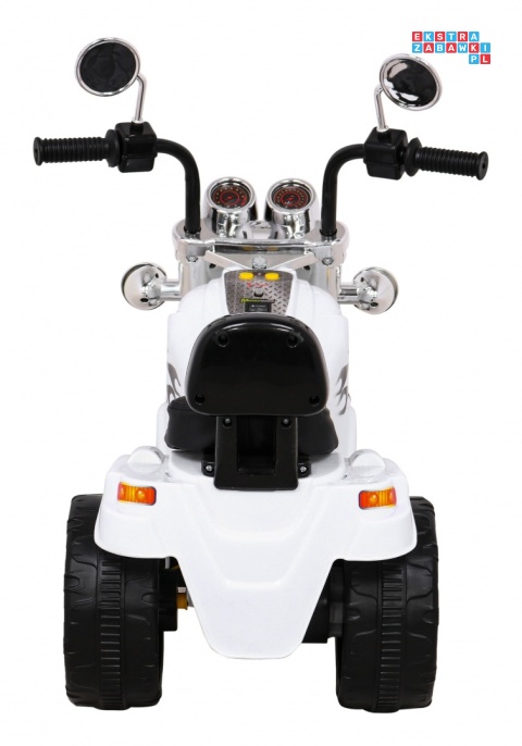 [LL777] Motocykl Hot Chopper na akumulator 1x25W 6V/4,5Ah światla melodyjki - biały