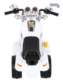 [LL777] Motocykl Hot Chopper na akumulator 1x25W 6V/4,5Ah światla melodyjki - biały