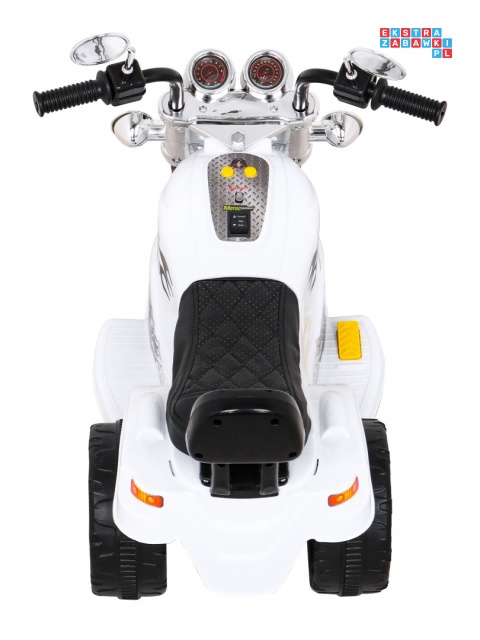 [LL777] Motocykl Hot Chopper na akumulator 1x25W 6V/4,5Ah światla melodyjki - biały