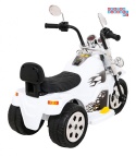 [LL777] Motocykl Hot Chopper na akumulator 1x25W 6V/4,5Ah światla melodyjki - biały
