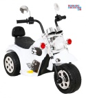 [LL777] Motocykl Hot Chopper na akumulator 1x25W 6V/4,5Ah światla melodyjki - biały