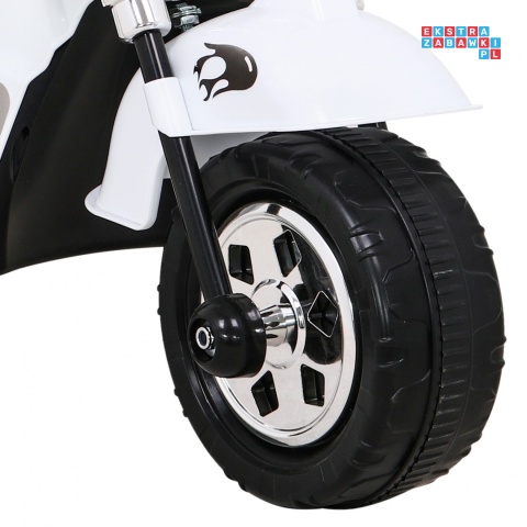 [LL777] Motocykl Hot Chopper na akumulator 1x25W 6V/4,5Ah światla melodyjki - biały