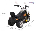 [LL777] Motocykl Hot Chopper na akumulator 1x25W 6V/4,5Ah światla melodyjki - czarny