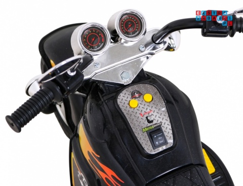[LL777] Motocykl Hot Chopper na akumulator 1x25W 6V/4,5Ah światla melodyjki - czarny