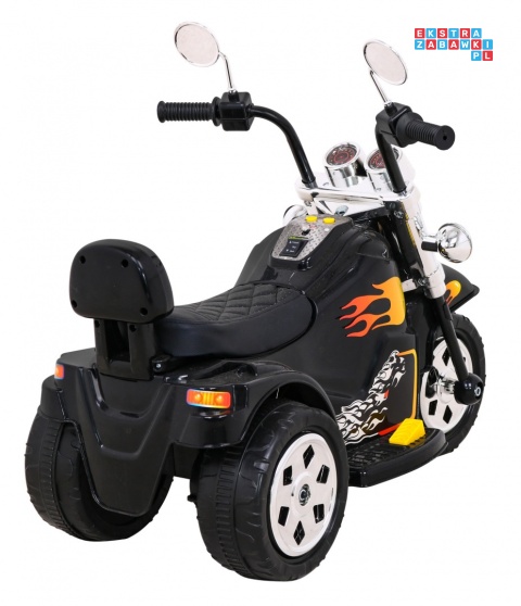 [LL777] Motocykl Hot Chopper na akumulator 1x25W 6V/4,5Ah światla melodyjki - czarny