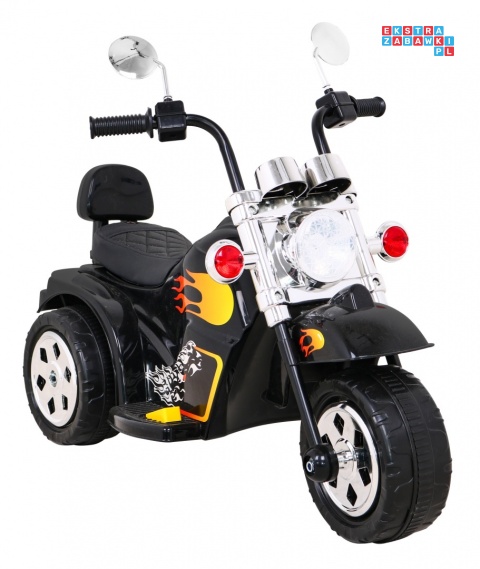 [LL777] Motocykl Hot Chopper na akumulator 1x25W 6V/4,5Ah światla melodyjki - czarny
