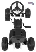[B001] Pierwszy Gokart na pedały dla najmłodszych Napęd łańcuchowy Koła gumowane - biały
