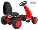 [B001] Pierwszy Gokart na pedały dla najmłodszych Napęd łańcuchowy Koła gumowane - czerwony