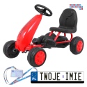 [B001] Pierwszy Gokart na pedały dla najmłodszych Napęd łańcuchowy Koła gumowane - czerwony