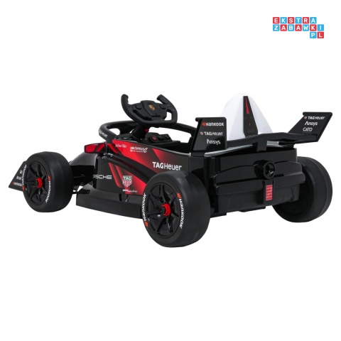 [PA.711] Bolid Formuły E Porsche na akumulator 2x35W 12V/7Ah EVA pilot bluetooth - czerwony