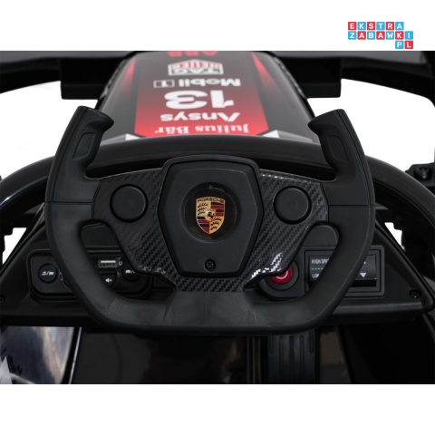 [PA.711] Bolid Formuły E Porsche na akumulator 2x35W 12V/7Ah EVA pilot bluetooth - czerwony