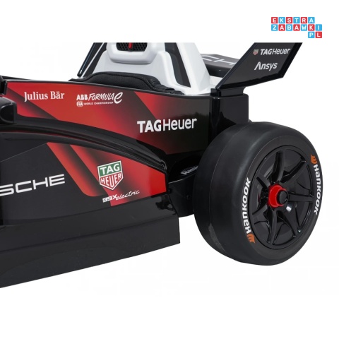 [PA.711] Bolid Formuły E Porsche na akumulator 2x35W 12V/7Ah EVA pilot bluetooth - czerwony