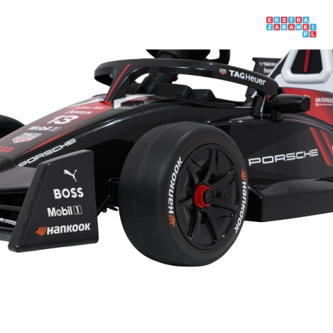 [PA.711] Bolid Formuły E Porsche na akumulator 2x35W 12V/7Ah EVA pilot bluetooth - czerwony