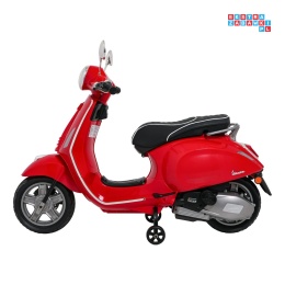 [LQ-051] Skuter Vespa ROMA na akumulator 2x35W 12V/7Ah EVA wolny start ekoskóra Bluetooth - czerwony