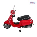[LQ-051] Skuter Vespa ROMA na akumulator 2x35W 12V/7Ah EVA wolny start ekoskóra Bluetooth - czerwony