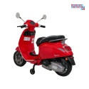 [LQ-051] Skuter Vespa ROMA na akumulator 2x35W 12V/7Ah EVA wolny start ekoskóra Bluetooth - czerwony