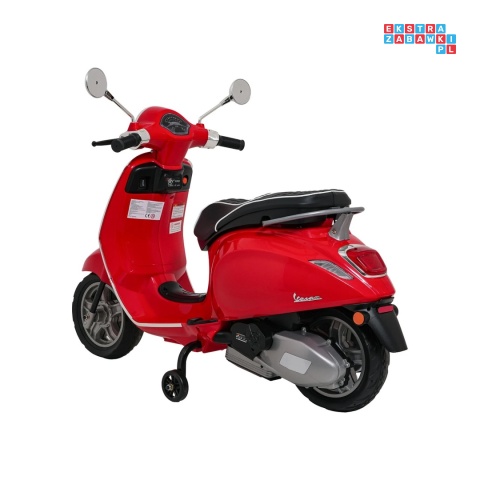 [LQ-051] Skuter Vespa ROMA na akumulator 2x35W 12V/7Ah EVA wolny start ekoskóra Bluetooth - czerwony