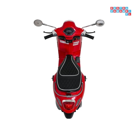 [LQ-051] Skuter Vespa ROMA na akumulator 2x35W 12V/7Ah EVA wolny start ekoskóra Bluetooth - czerwony
