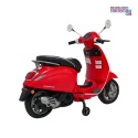 [LQ-051] Skuter Vespa ROMA na akumulator 2x35W 12V/7Ah EVA wolny start ekoskóra Bluetooth - czerwony