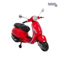 [LQ-051] Skuter Vespa ROMA na akumulator 2x35W 12V/7Ah EVA wolny start ekoskóra Bluetooth - czerwony