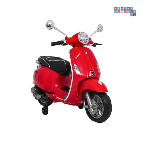 [LQ-051] Skuter Vespa ROMA na akumulator 2x35W 12V/7Ah EVA wolny start ekoskóra Bluetooth - czerwony