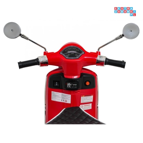 [LQ-051] Skuter Vespa ROMA na akumulator 2x35W 12V/7Ah EVA wolny start ekoskóra Bluetooth - czerwony