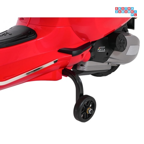 [LQ-051] Skuter Vespa ROMA na akumulator 2x35W 12V/7Ah EVA wolny start ekoskóra Bluetooth - czerwony