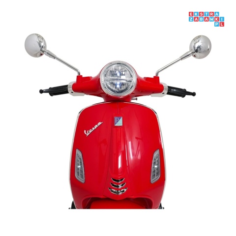 [LQ-051] Skuter Vespa ROMA na akumulator 2x35W 12V/7Ah EVA wolny start ekoskóra Bluetooth - czerwony