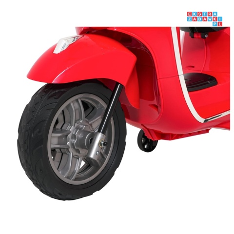[LQ-051] Skuter Vespa ROMA na akumulator 2x35W 12V/7Ah EVA wolny start ekoskóra Bluetooth - czerwony