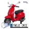 [LQ-051] Skuter Vespa ROMA na akumulator 2x35W 12V/7Ah EVA wolny start ekoskóra Bluetooth - czerwony