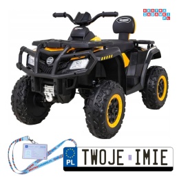 [outlet] [S615] Quad ATV XT-speed 4x80W 24V/10Ah EVA, pokrowiec, LED, MP3 - żółty