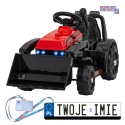 [ZP1001B] Traktor spychacz G320 dla najmłodszych na akumulator 1x25W 6V/5Ah ruchoma łyżka melodie klakson LED - czerwony