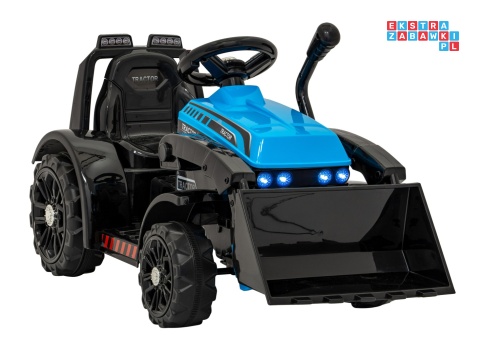 [ZP1001B] Traktor spychacz G320 dla najmłodszych na akumulator 1x25W 6V/5Ah ruchoma łyżka melodie klakson LED - niebieski