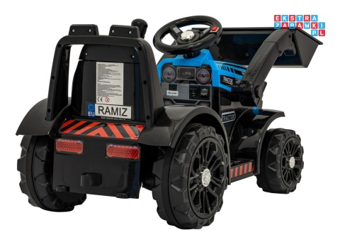 [ZP1001B] Traktor spychacz G320 dla najmłodszych na akumulator 1x25W 6V/5Ah ruchoma łyżka melodie klakson LED - niebieski