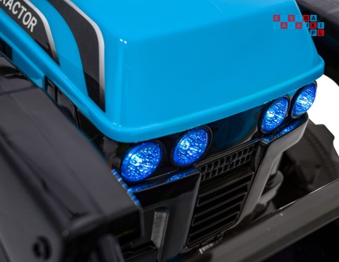 [ZP1001B] Traktor spychacz G320 dla najmłodszych na akumulator 1x25W 6V/5Ah ruchoma łyżka melodie klakson LED - niebieski