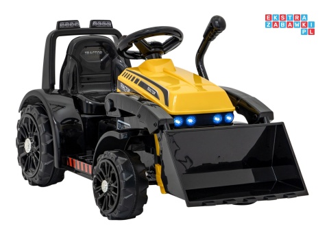 [ZP1001B] Traktor spychacz G320 dla najmłodszych na akumulator 1x25W 6V/5Ah ruchoma łyżka melodie klakson LED - żółty