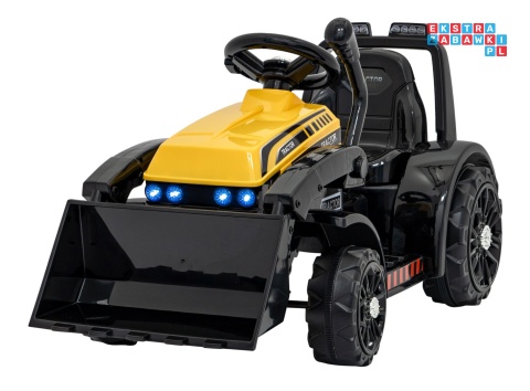 [ZP1001B] Traktor spychacz G320 dla najmłodszych na akumulator 1x25W 6V/5Ah ruchoma łyżka melodie klakson LED - żółty