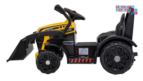 [ZP1001B] Traktor spychacz G320 dla najmłodszych na akumulator 1x25W 6V/5Ah ruchoma łyżka melodie klakson LED - żółty