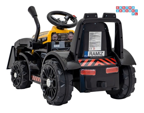 [ZP1001B] Traktor spychacz G320 dla najmłodszych na akumulator 1x25W 6V/5Ah ruchoma łyżka melodie klakson LED - żółty