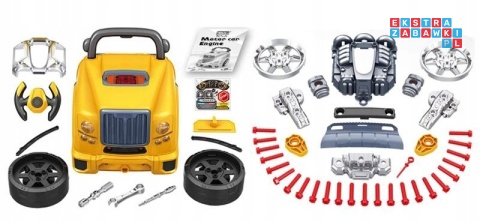 [ZWA.D001-1] Warsztat mechanika autobus silnik auto do rozkręcania - żółty