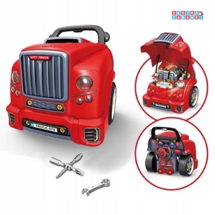 [ZWA.D001-2] Warsztat mechanika autobus silnik auto do rozkręcania - czerwony