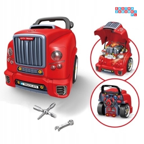 [ZWA.D001-2] Warsztat mechanika autobus silnik auto do rozkręcania - czerwony