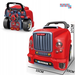 [ZWA.D001-2] Warsztat mechanika autobus silnik auto do rozkręcania - czerwony