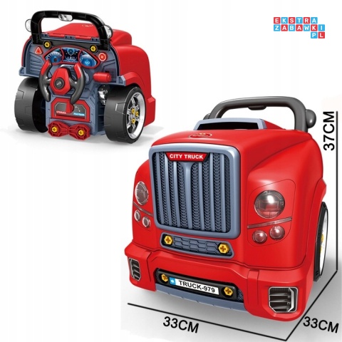 [ZWA.D001-2] Warsztat mechanika autobus silnik auto do rozkręcania - czerwony