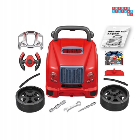 [ZWA.D001-2] Warsztat mechanika autobus silnik auto do rozkręcania - czerwony