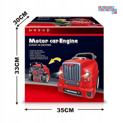 [ZWA.D001-2] Warsztat mechanika autobus silnik auto do rozkręcania - czerwony