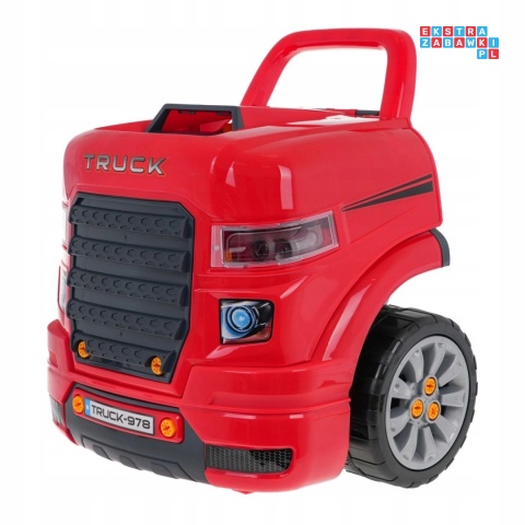 [ZKT.008-978] Warsztat mechanika samochód ciężarowy silnik auto do rozkręcania z pilotem - czerwony