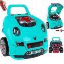 [ZKT.008-977A] Warsztat mechanika samochód sportowy silnik auto do rozkręcania z pilotem - cyjan