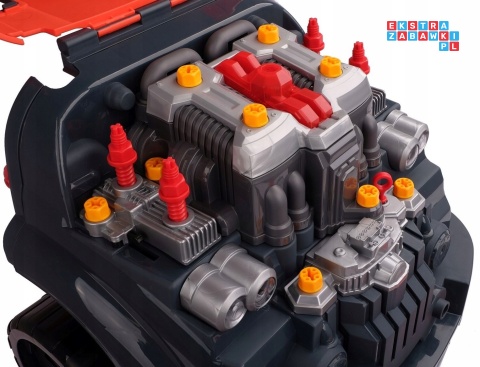 [ZWA.008-979] Warsztat mechanika samochód terenowy silnik auto do rozkręcania z pilotem - pomarańczowy